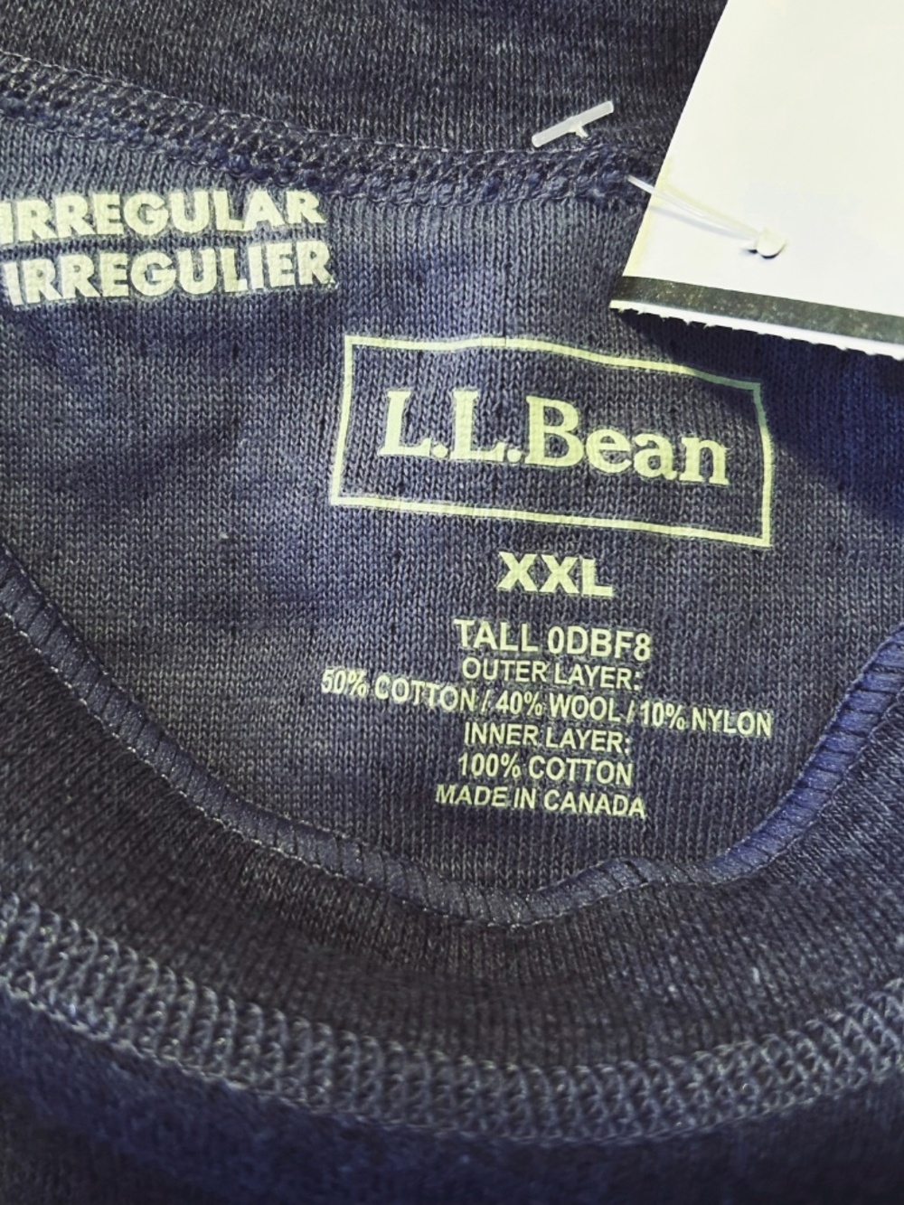 SWEATER, WOOL BLEND, MEDIUM BLUE, SIZE 2X, MADE IN CANADA!!, RIBBED CUFFS & HEM, - Picture 2 of 12